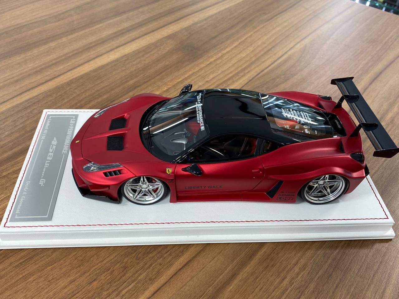 1/18 Resin Ferrari 458 GT LB Works – Matt Chrome Red| Davis & Giovanni