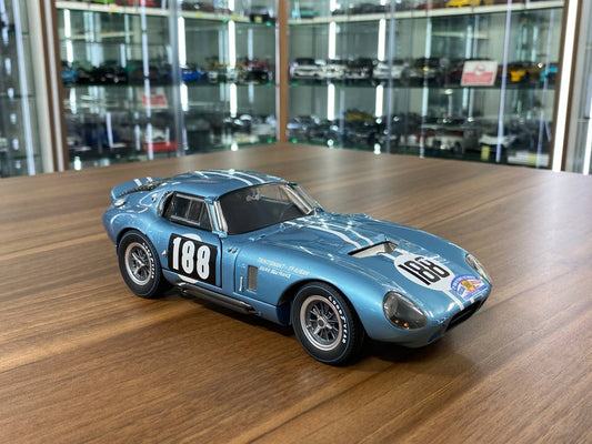 1/18 Diecast Shelby Cobra Daytona Coupe Blue & white Exoto Miniature Car #188