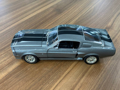 1/18 Diecast Ford Mustang Eleanor 1967 Silver Model Car by Green Light
