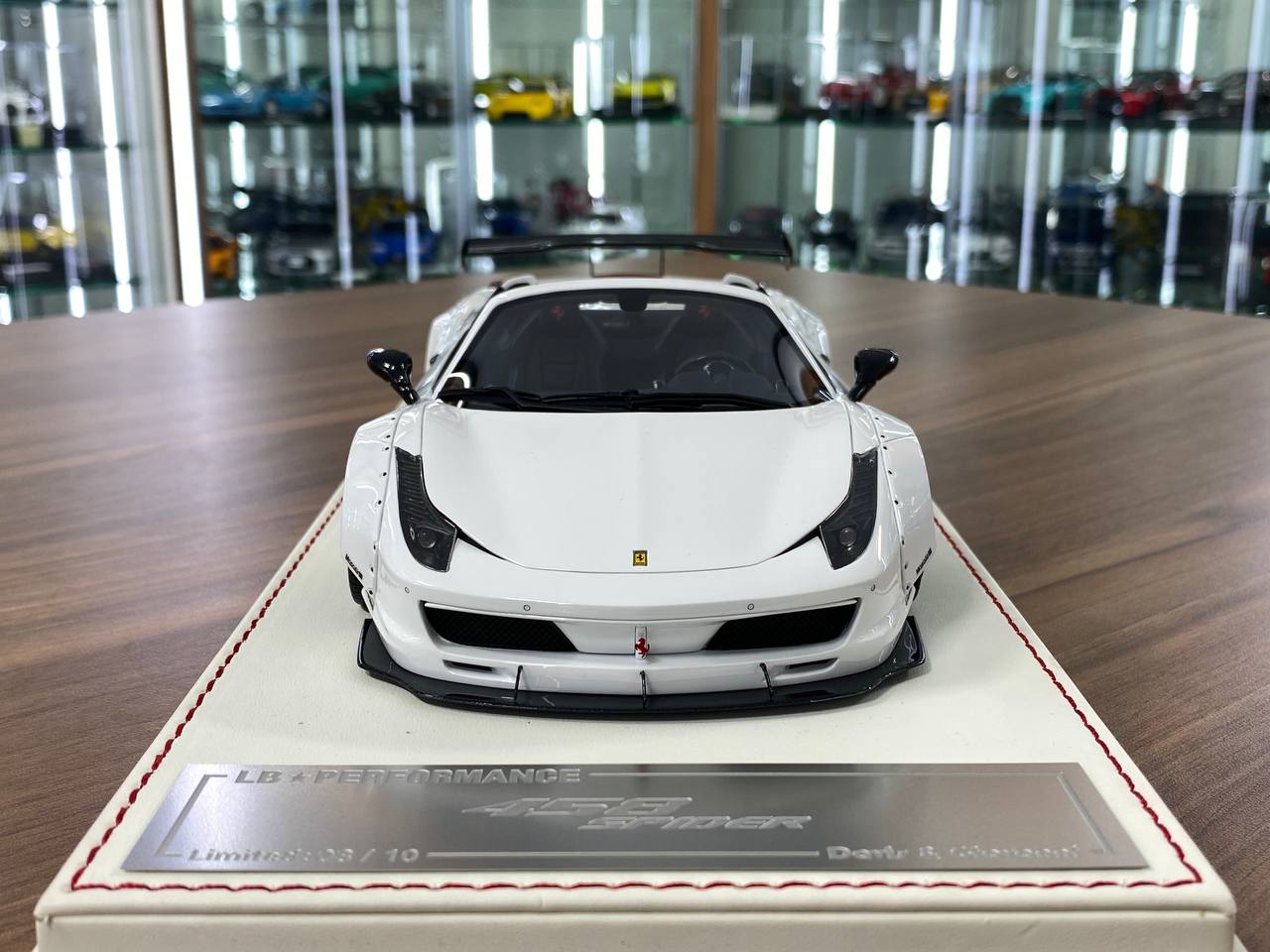 1/18 Resin  – Davis & Giovanni  Ferrari 488 Spider LB Performance White - TNP Decal  Limited Edition 10 pcs