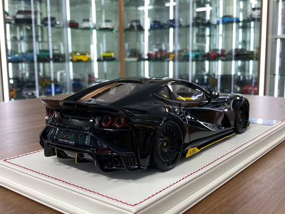 1/18 Resin  – Davis & Giovanni  Ferrari 812 Superfast SVR Black / Yellow accents Limited Edition 8 pcs