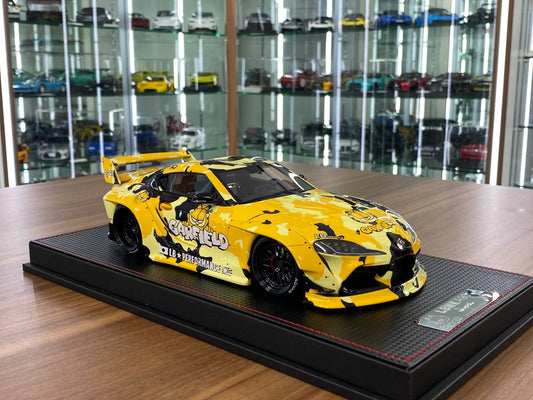 1/18 Resin Model – Runner Toyota Supra MK5 A90 LBWK in Garfield Yellow Ltd.Edn.40 pcs