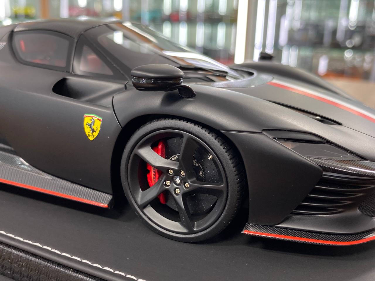 1/18 Resin Model – BBR Models Ferrari Daytona SP3 Hard Top (Charles Leclerc Edition)  Matt Black  Ltd.Edn.146 pcs