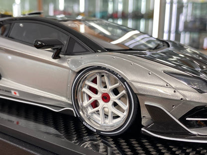 1/18 Resin – VIP Models Lamborghini Aventador SVJ Illusionary Silver Decals  Limited Edition: 30 pcs