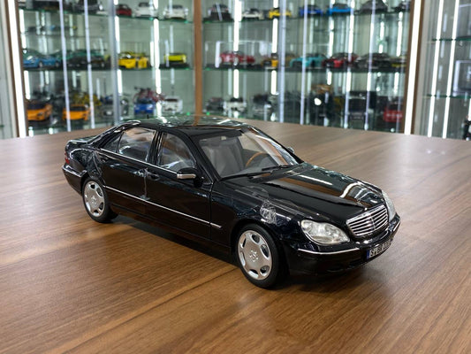 1/18 Diecast Model – Norev Dealer Edition Mercedes-Benz S 600 (V220) (2000–2005) in Obsidian Black