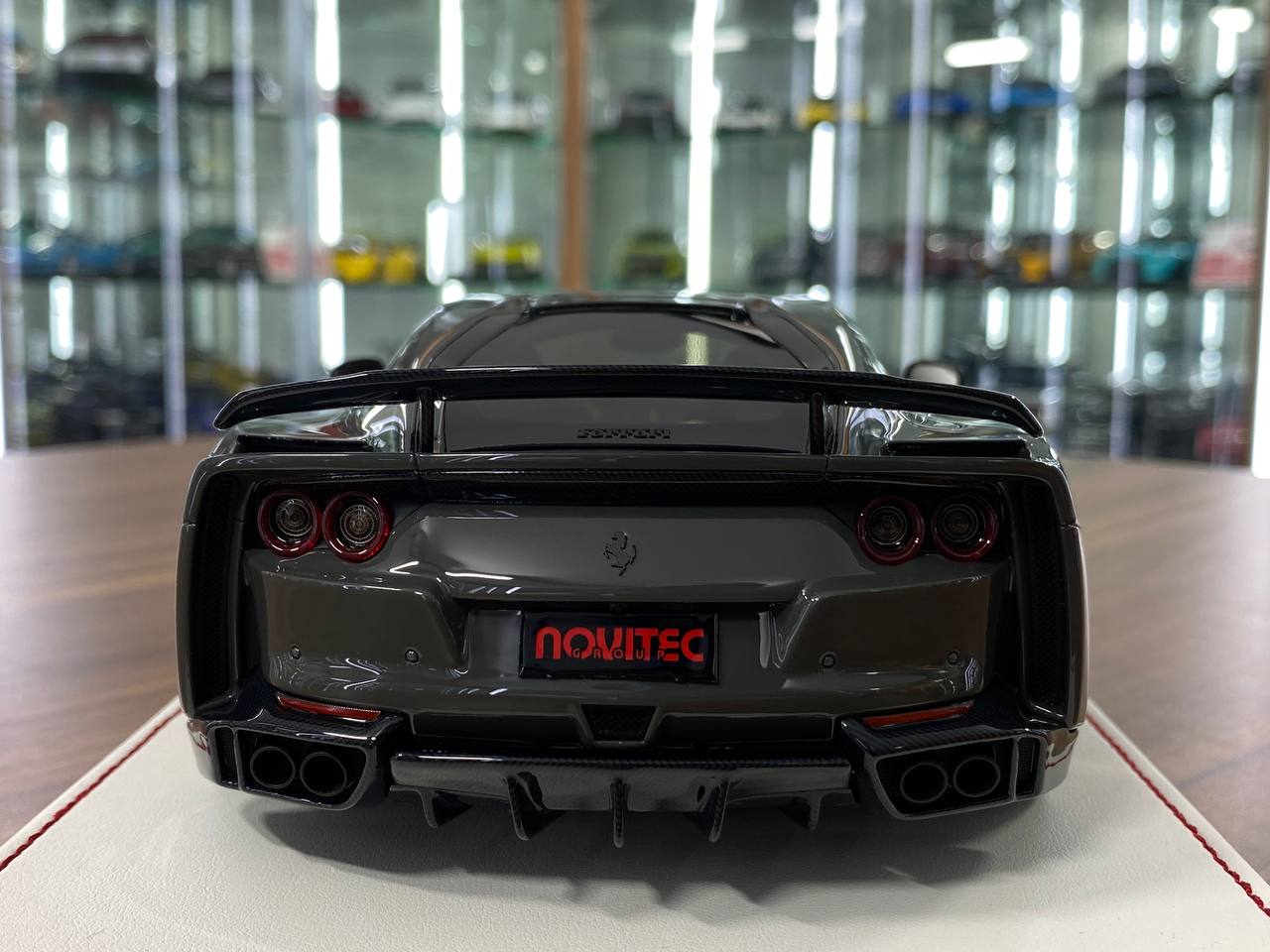 1/18 Resin Davis & Giovanni Ferrari 812 N-Largo Novitec Grey with Carbon Accents / Yellow Rims  Limited Edition: 10 pcs