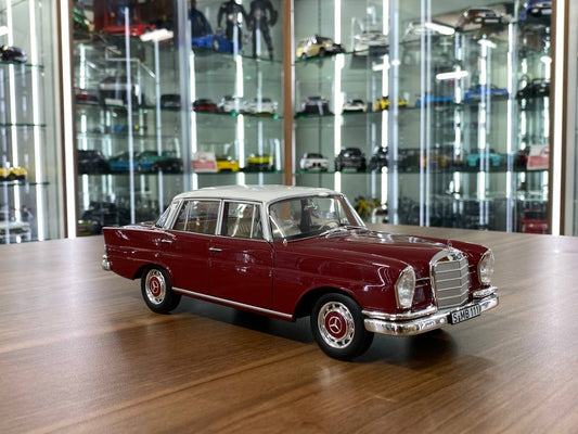 1/18 Diecast Mercedes-Benz 220 S (W111) 1959 - 1965 Red Scale Model Car by Norev