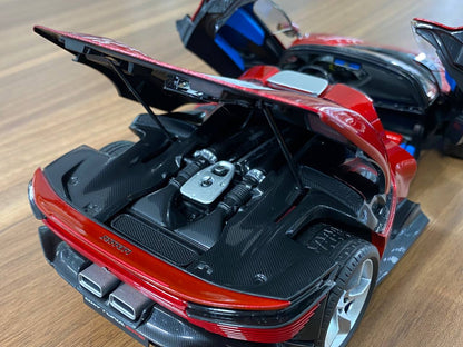 Bburago Ferrari Daytona SP3 - 1/18 Diecast Metal Full Opening, Glossy Red