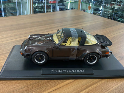 1/18 Metal Diecast - Porsche 911 Turbo Targa 3.3 (1987) Brown Metallic by Norev