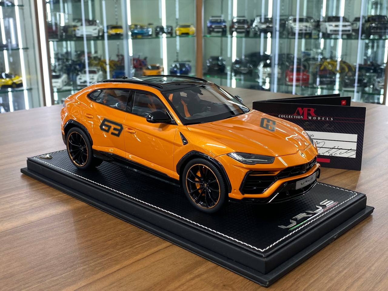 1:18 Resin Model - MR Collection Models Lamborghini Urus #63 (Orange)