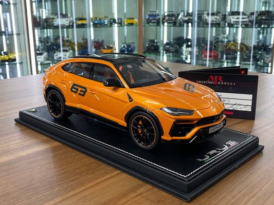 1:18 Resin Model - MR Collection Models Lamborghini Urus #63 (Orange)