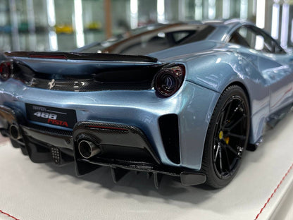 1/18 Resin CE Custom Edition  Ferrari 488 Pista Ice Blue Ltd.Edn.30 pcs