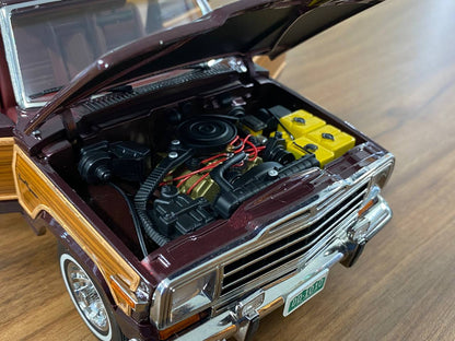 1/18 Diecast Jeep Grand Wagoneer 1991 Black Cherry | DD Model | Full Openings