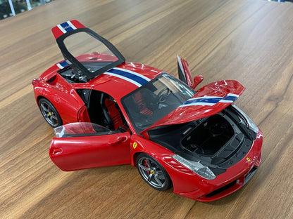 Hot Wheels Elite Ferrari 458 Speciale - [1/18 Diecast, Red ] - Paint Rashes Present