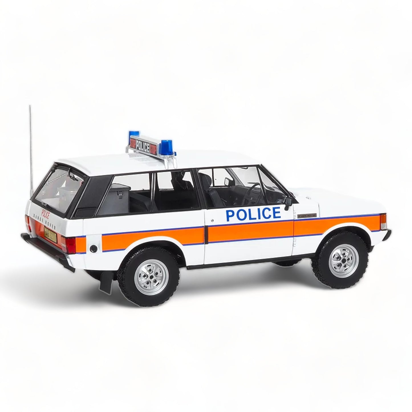 1/18 Diecast  Land Rover Range Rover Classic Police White 1970 by Almost Real Scale Model Car|Sold in Dturman.com Dubai UAE.