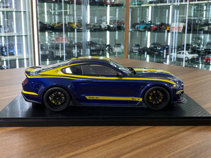 1/18 Resin Model GT Spirit Ford Mustang Shelby Super Snake 2021 – Blue/Yellow Stripes – Limited Edition