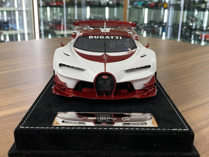 1/18 resin Models  Limited 30 pcs HH Models Bugatti Vision GT Pearl White /  Red carbon