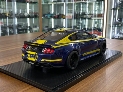 1/18 Resin Model GT Spirit Ford Mustang Shelby Super Snake 2021 – Blue/Yellow Stripes – Limited Edition