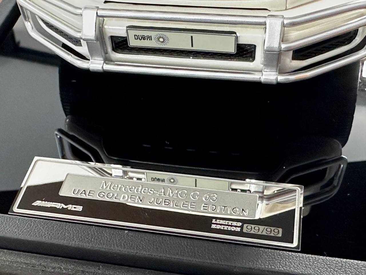 Exclusive 1/18 Mercedes-Benz AMG G-63 UAE Golden Jubilee Edition by MotorHelix ( Special No: 99/99)