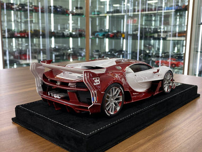 1/18 resin Models  Limited 30 pcs HH Models Bugatti Vision GT Pearl White /  Red carbon