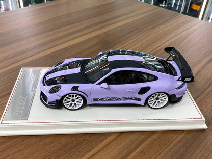 1:18 Resin Model (Not Opening) – Davis & Giovanni Porsche 911 GT3 RS MR Light Purple / Carbon – Limited 1 of 1