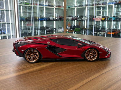 1/18 Diecast Lamborghini Sian FKP 37 Red  Bburago Scale Model Car