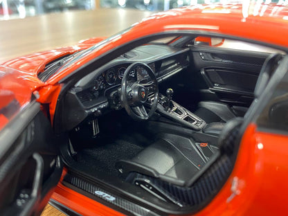 1/18 Diecast Porsche 911 GT3 Orange Norev Scale Model Car