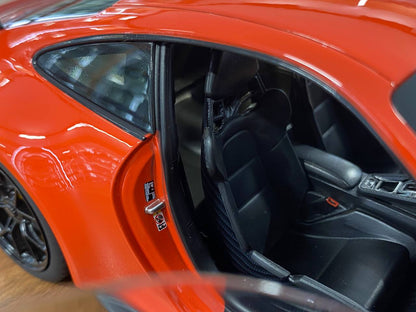 1/18 Diecast Porsche 911 GT3 Orange Norev Scale Model Car