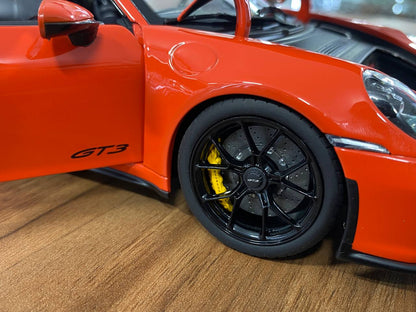 1/18 Diecast Porsche 911 GT3 Orange Norev Scale Model Car