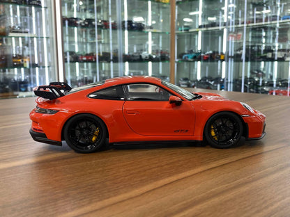1/18 Diecast Porsche 911 GT3 Orange Norev Scale Model Car