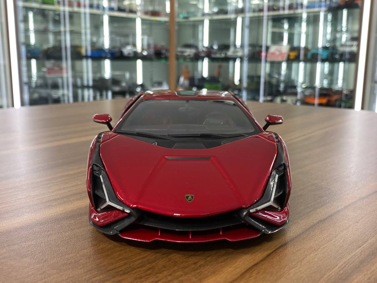 1/18 Diecast Lamborghini Sian FKP 37 Red  Bburago Scale Model Car