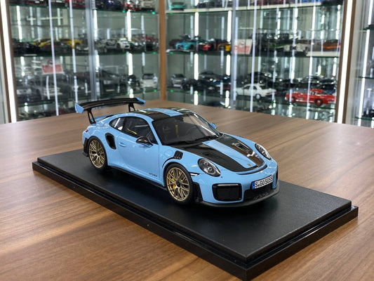 1/18 Resin Model GT Spirit Porsche 911 (991.2) GT2 RS – Gulf Blue – Limited Edition