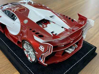 1/18 resin Models  Limited 30 pcs HH Models Bugatti Vision GT Pearl White /  Red carbon