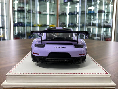 1:18 Resin Model (Not Opening) – Davis & Giovanni Porsche 911 GT3 RS MR Light Purple / Carbon – Limited 1 of 1