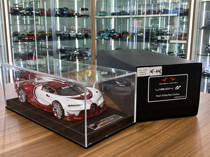 1/18 resin Models  Limited 30 pcs HH Models Bugatti Vision GT Pearl White /  Red carbon