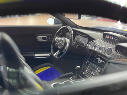 1/18 Resin Model GT Spirit Ford Mustang Shelby Super Snake 2021 – Blue/Yellow Stripes – Limited Edition