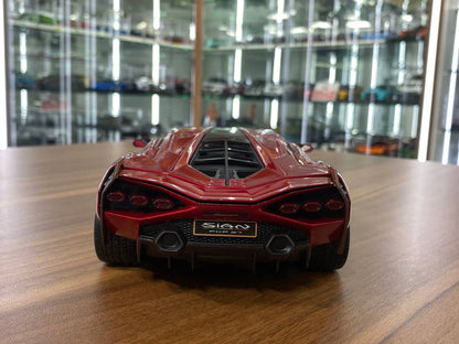 1/18 Diecast Lamborghini Sian FKP 37 Red  Bburago Scale Model Car