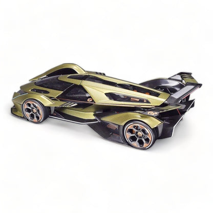 1/18 Diecast Lamborghini V12 Vision Gran Turismo Matt Green Metallic Scale Model car by Maisto