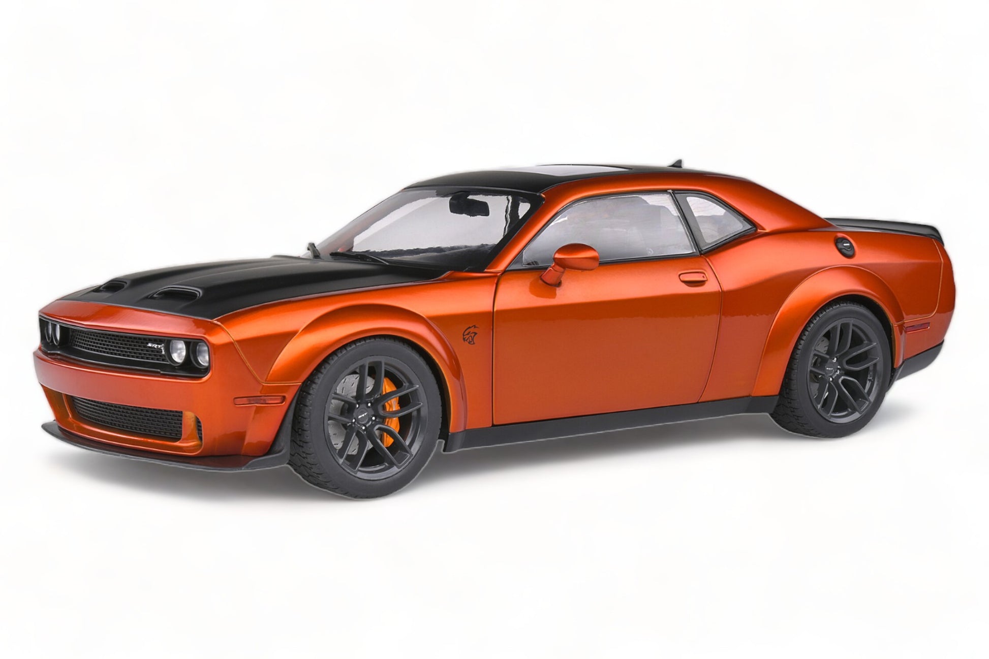 1/18 Diecast Dodge Challenger SRT Hellcat RedEye Orange Solido Model Car