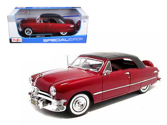 1/18 Diecast Ford 1950 Maroon Miniature Model car by Maisto