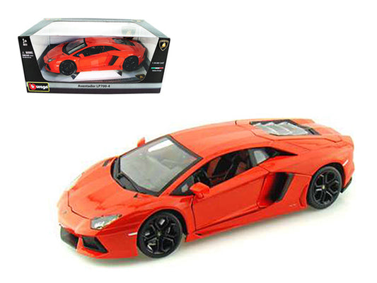 1/18 Diecast 2012 Lamborghini Aventador LP700-4 Orange Bburago Scale Model Car