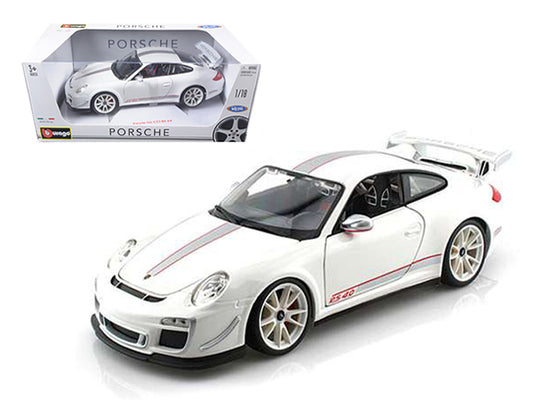 1/18 Diecast Porsche 911 GT3 RS 4.0 White Bburago Scale Model Car