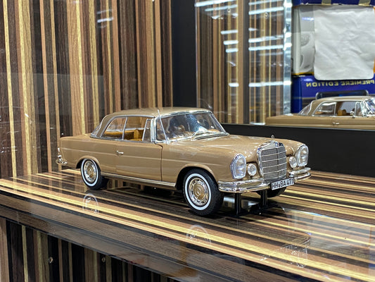 1/18 Diecast Mercedes-Benz 250 SE Coupe 1969 Gold Metallic Scale Model car by Norev