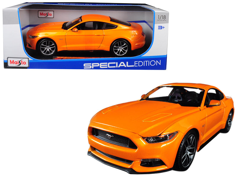 2015 Ford Mustang GT 5.0 Orange Metallic "Special Edition" 1/18  by Maisto