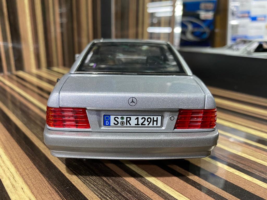 1/18 Diecast Mercedes-Benz 500 SL 1989-1995 Silver Metallic by  Norev Scale Model Car