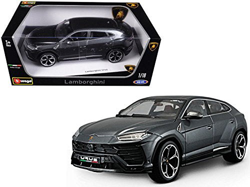 1/18 Diecast Lamborghini Urus Grey Bburago Scale Model Car