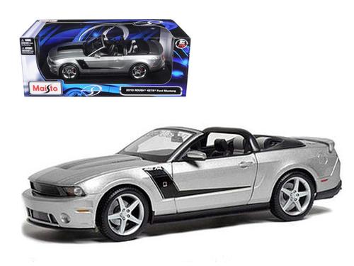2010 Ford Mustang Convertible 427R Roush Edition Silver 1-18 Diecast Model Car by Maisto