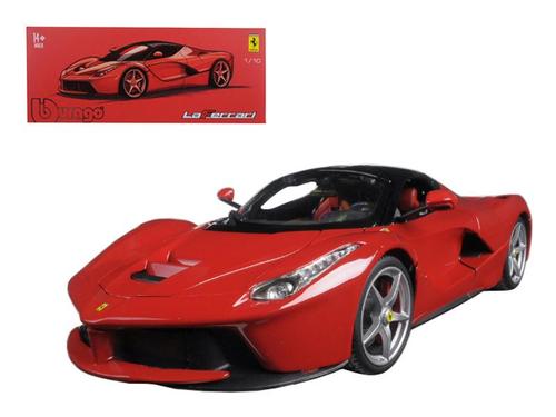 1/18 Diecast Ferrari LaFerrari F70 Red with Black Top "Signature Series" Bburago Scale Model Car