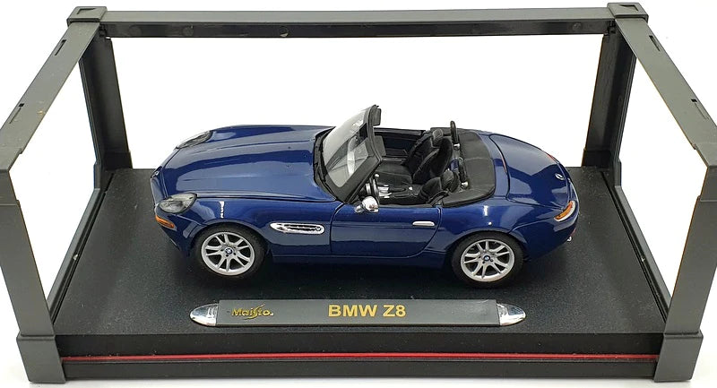 1/18 Diecast BMW Z8 Blue Scale Model car by Maisto