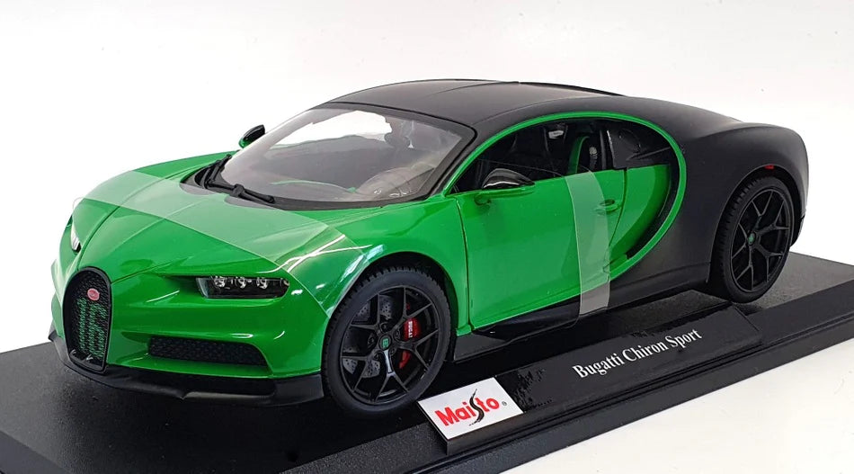 1/18 Diecast  Chiron Sport Green Scale Model car by Maisto